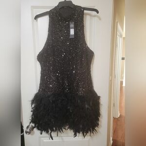 Fashion Nova Black Sequin Mini Dress